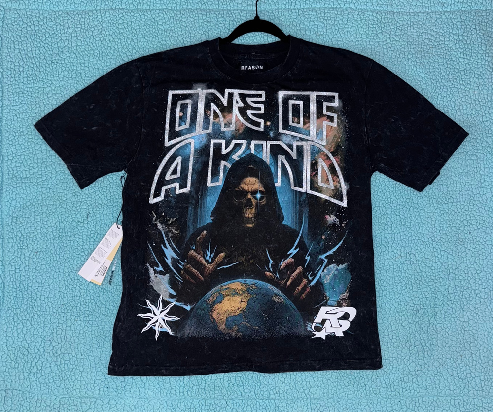 Reason Brand One Of A Kind Black Tee Size Medium